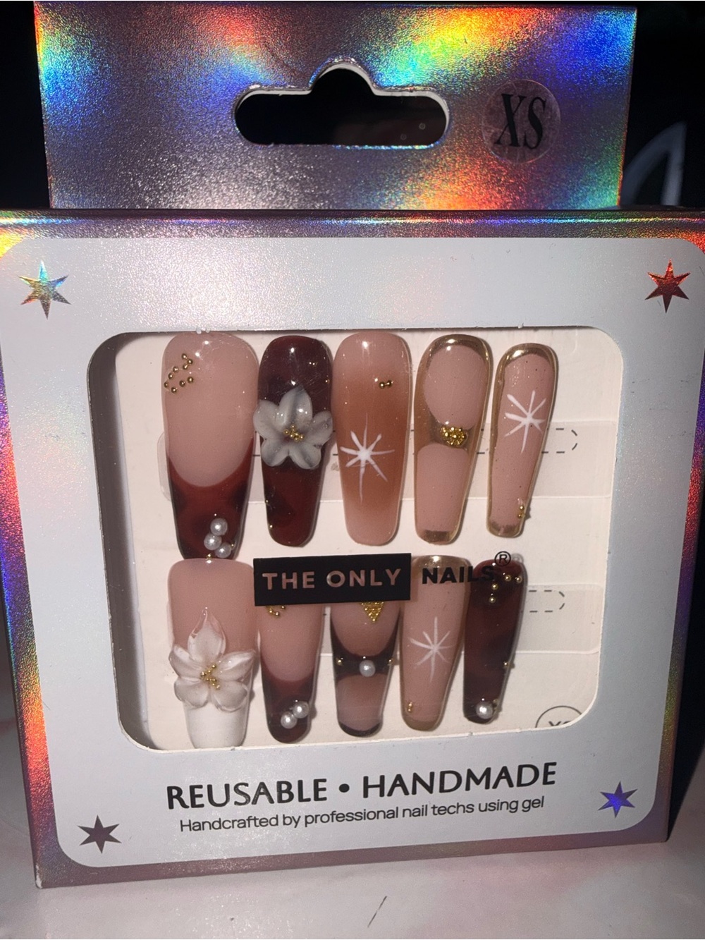 The Only Nails Reusable Handmade Floral Press-On Nail Set